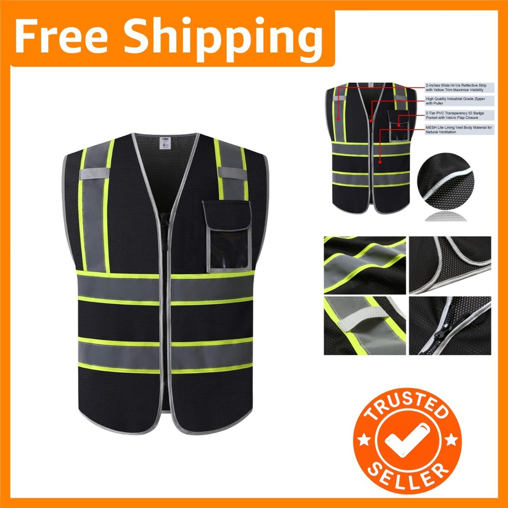 Hi-Vis Multiple Pockets Lite MESH Lining Meets ANSI/ISEA Standards