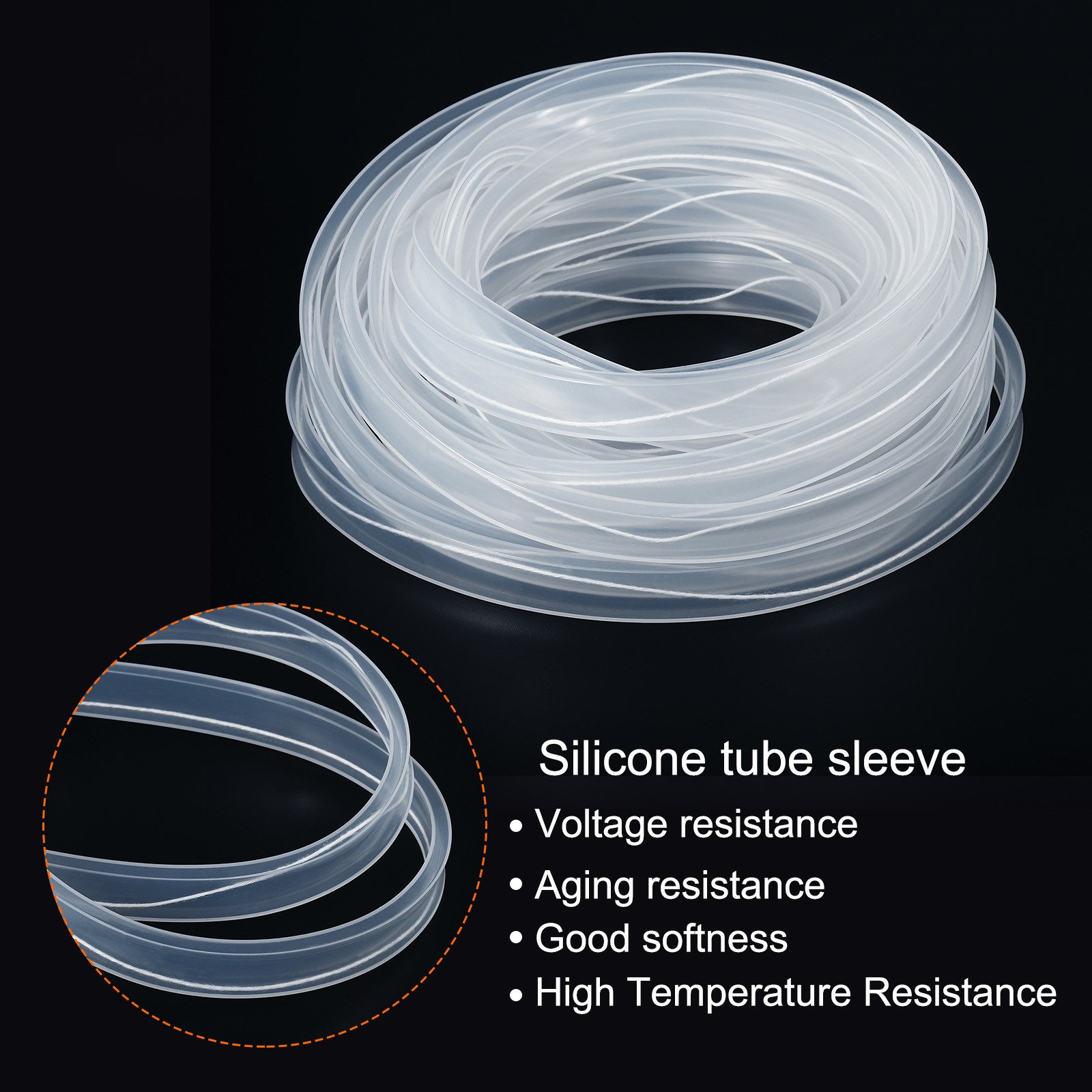 5M Silicone Tube Sleeve Waterproof Fit 5050/5630/5730 10mm Wide LED Strip Clear