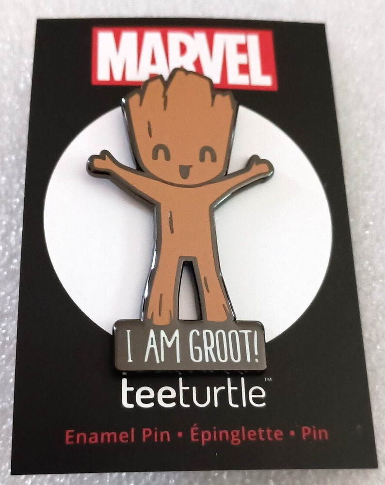 Marvel GOTG I AM Groot TeeTurtle Pin New NOS 2022 MIP