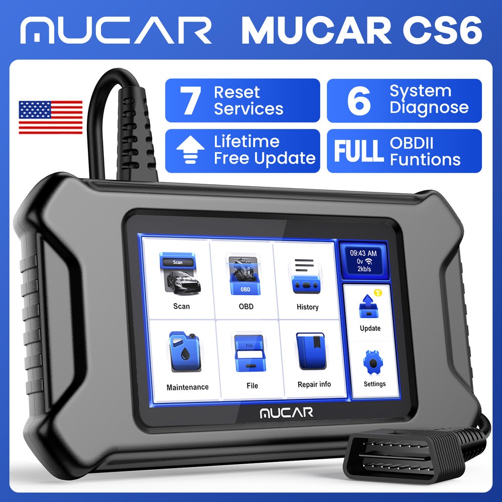 MUCAR CS6 OBD2 Scanner Code Reader Engine ABS SRS Transmission Diagnostic Tool
