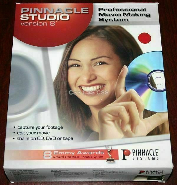 Pinnacle Studio Version 8 Professional Movie Making System Computer Software