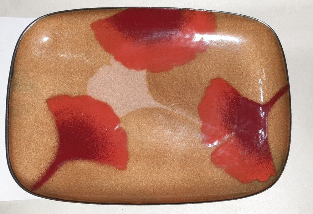 Macintosh Enamel Rectangular with curved edge Dish Ginkgo Bilboa Design