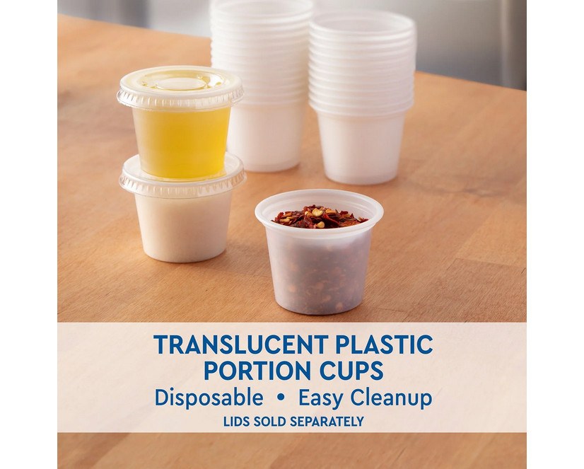 Member's Mark Translucent Plastic Portion Cups 1 oz, 2,500 Count Bulk
