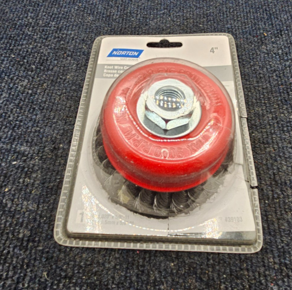 Norton 39103: 4" Knot Wire Cup Brush .020" Wire Diameter