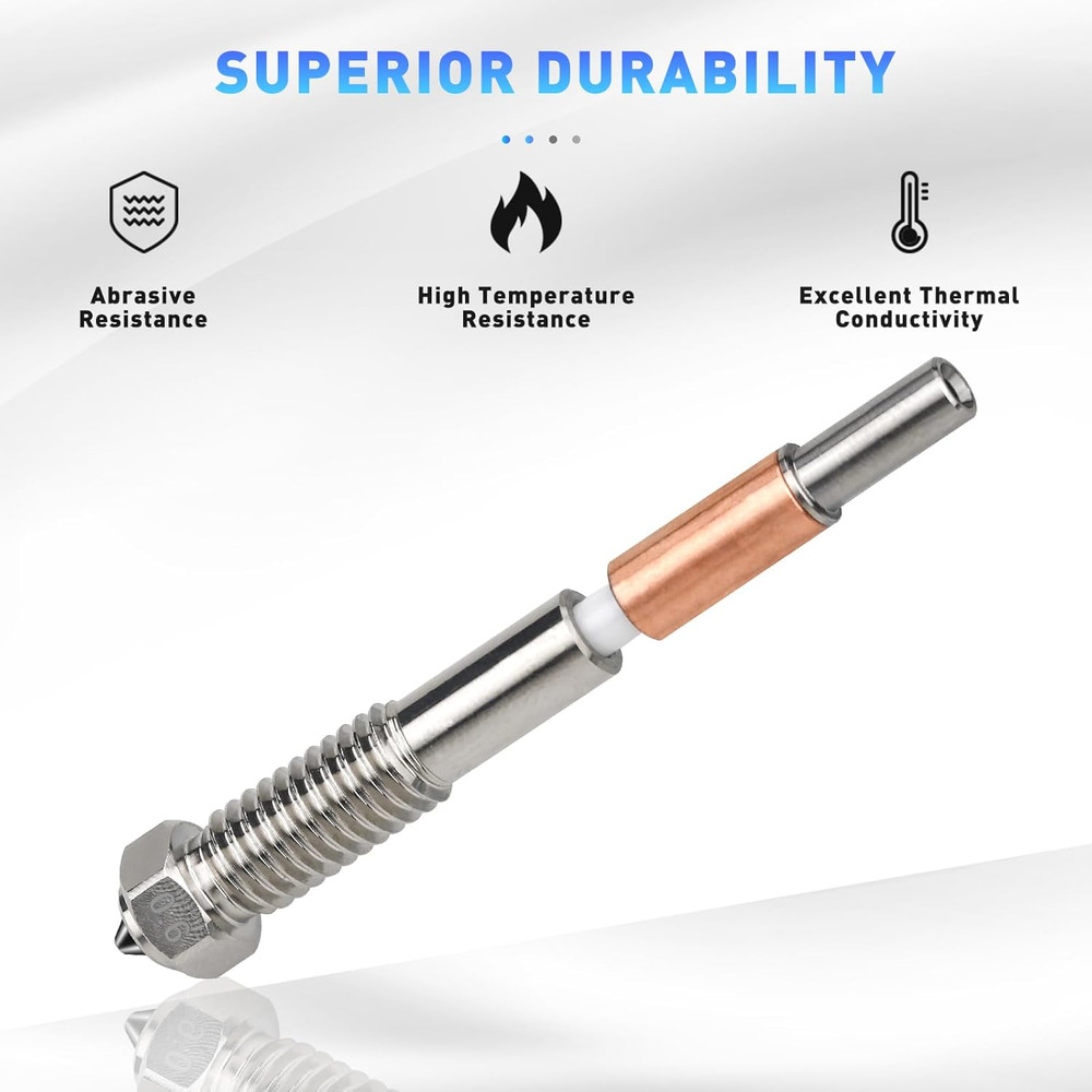 PLUS4 Bimetal Nozzle for QIDI Plus4 3D Printer, 0.6mm Hotend Replacement