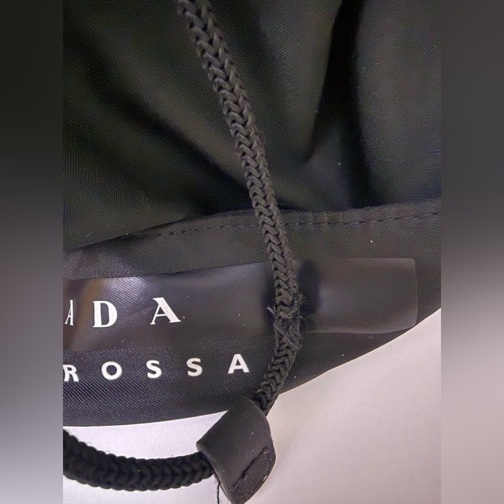 Prada Black Nylon Drawstring Adjustable Strap Backpack Shoulder Duffle