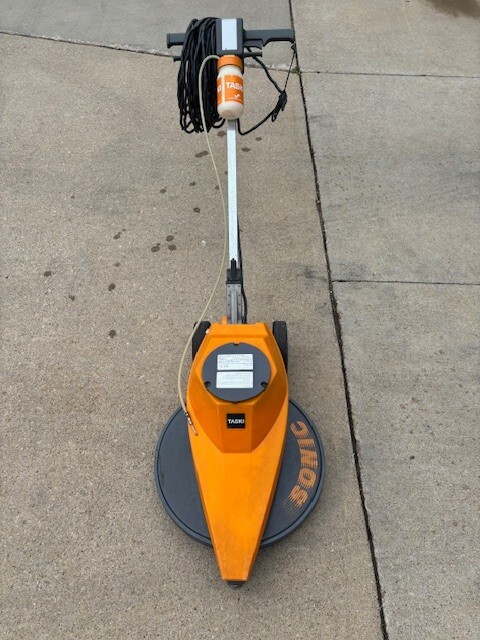 Taski Supersonic Floor Scrubber/Buffer/Burnisher  Uses a 20"  buffing pad, #9542