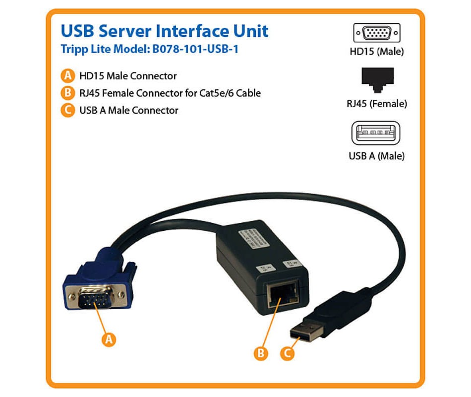 Tripp Lite KVM Switch Accessories - NetCommander USB Server Interface Unit (SIU)