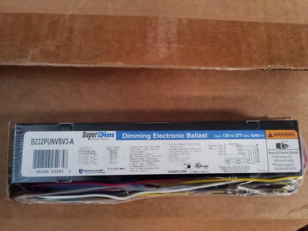 Triad Electric Light Ballast B232PUNVSV3-A