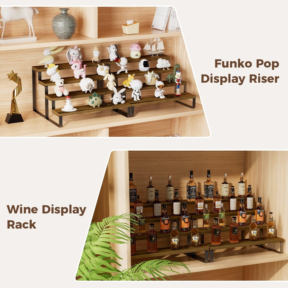Cupcake Stand, Wood Stepped Cupcake Display Riser, Display Stand for Perfume,...