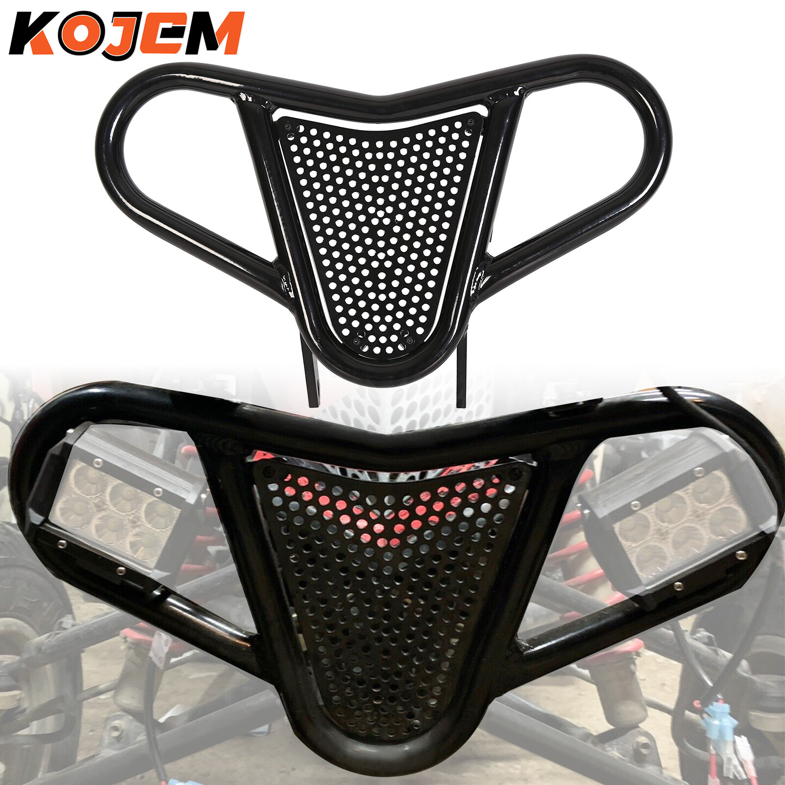 Black Front Aluminum Bumper For 1999-2014 Honda TRX 450R 400EX 400X