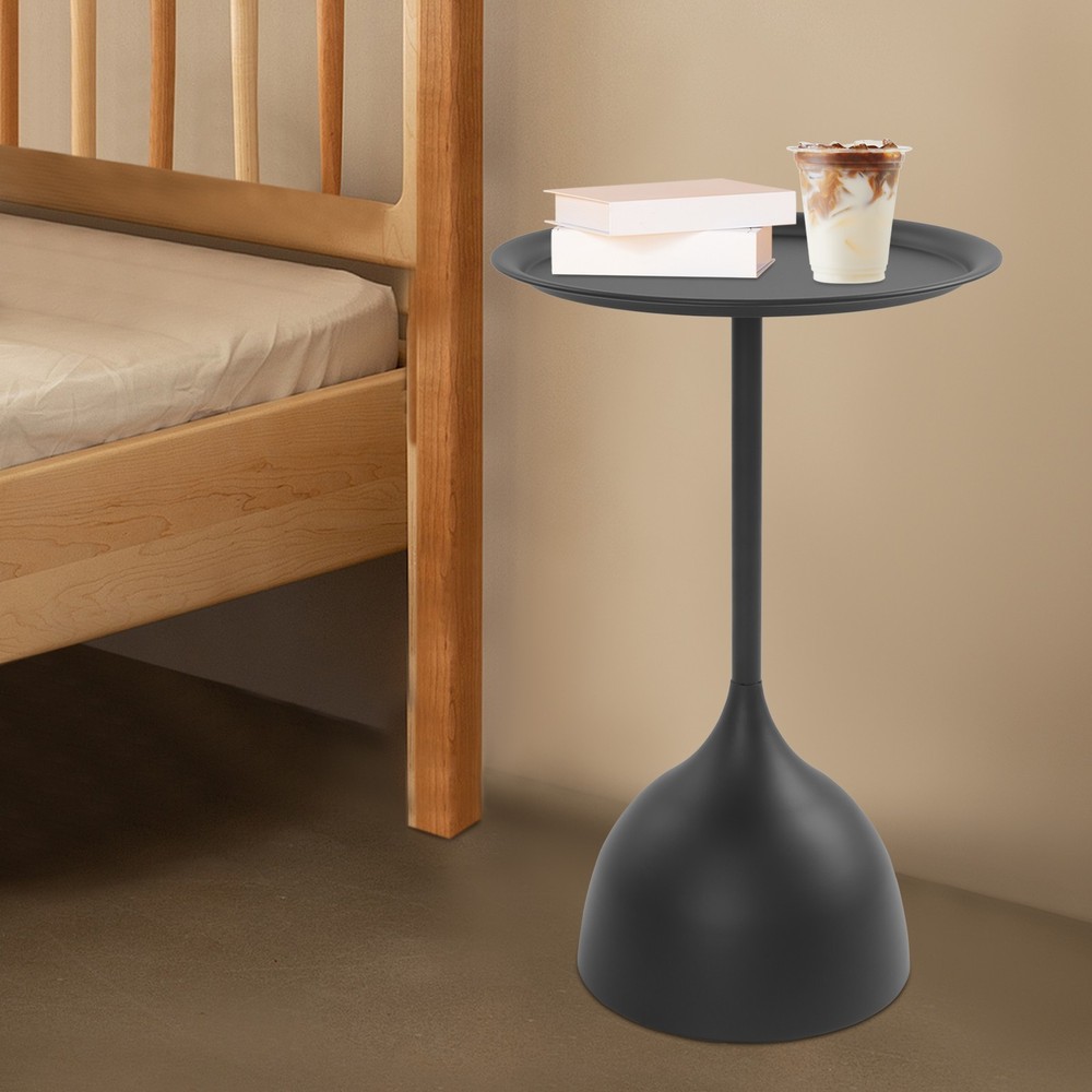 Modern Side Table, Floorstanding Round Side Table, Round Bedside Table