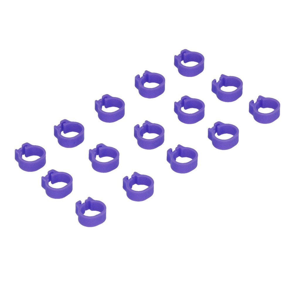 100-Pack 8mm Leg Bands - Identification Purple