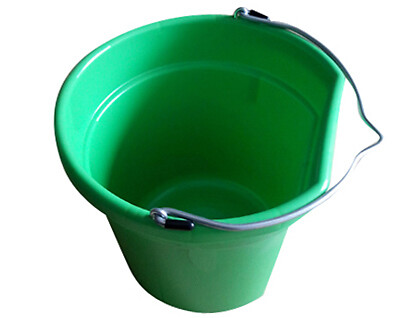 Utility Bucket, Flat Sided, Lime Green Resin, 20-Qts.