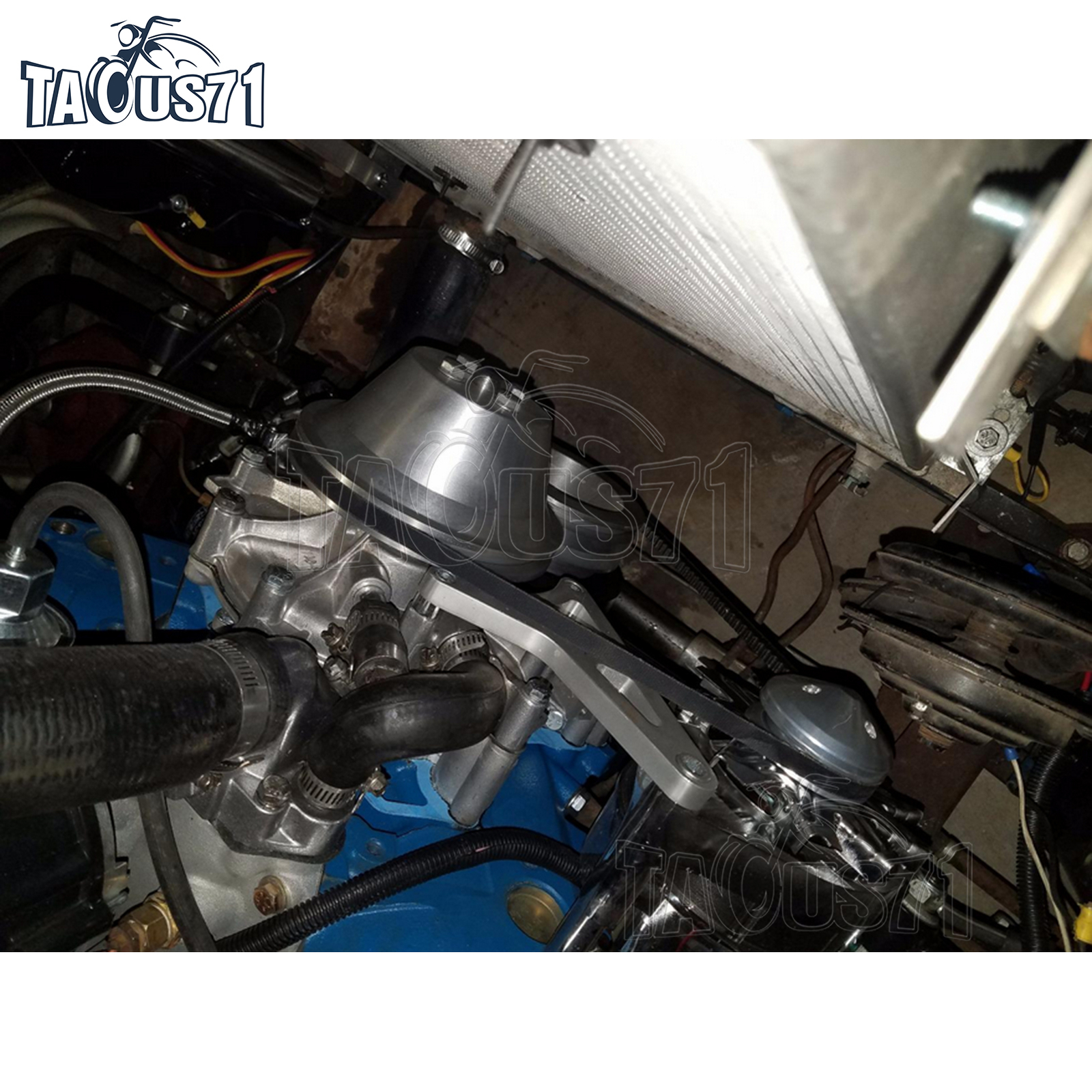 Crankshaft+Alternator+Water Pump V-Belt Pulley Kit For Small Block Ford 302 351C