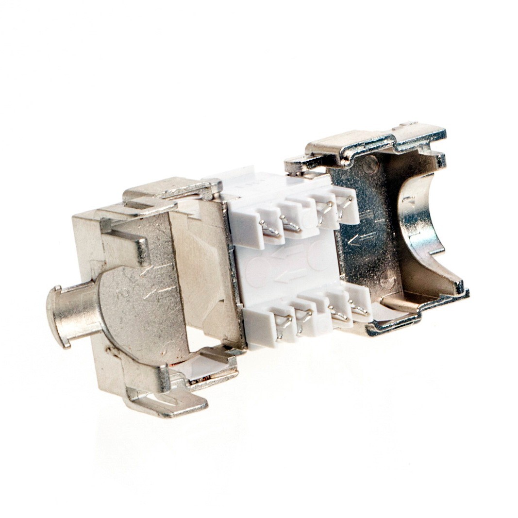 CAT6A FTP Keystone Jack 45 Degree RJ45 8P8C Shielded Tool-less Multi-Pack Lot