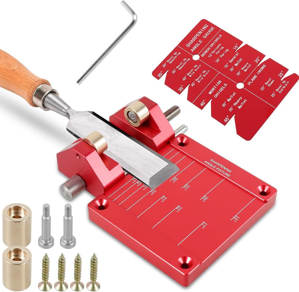 Precise Chisel Sharpening Jig Kit,Honing Guide System for Woodworking Chisels.⬅️