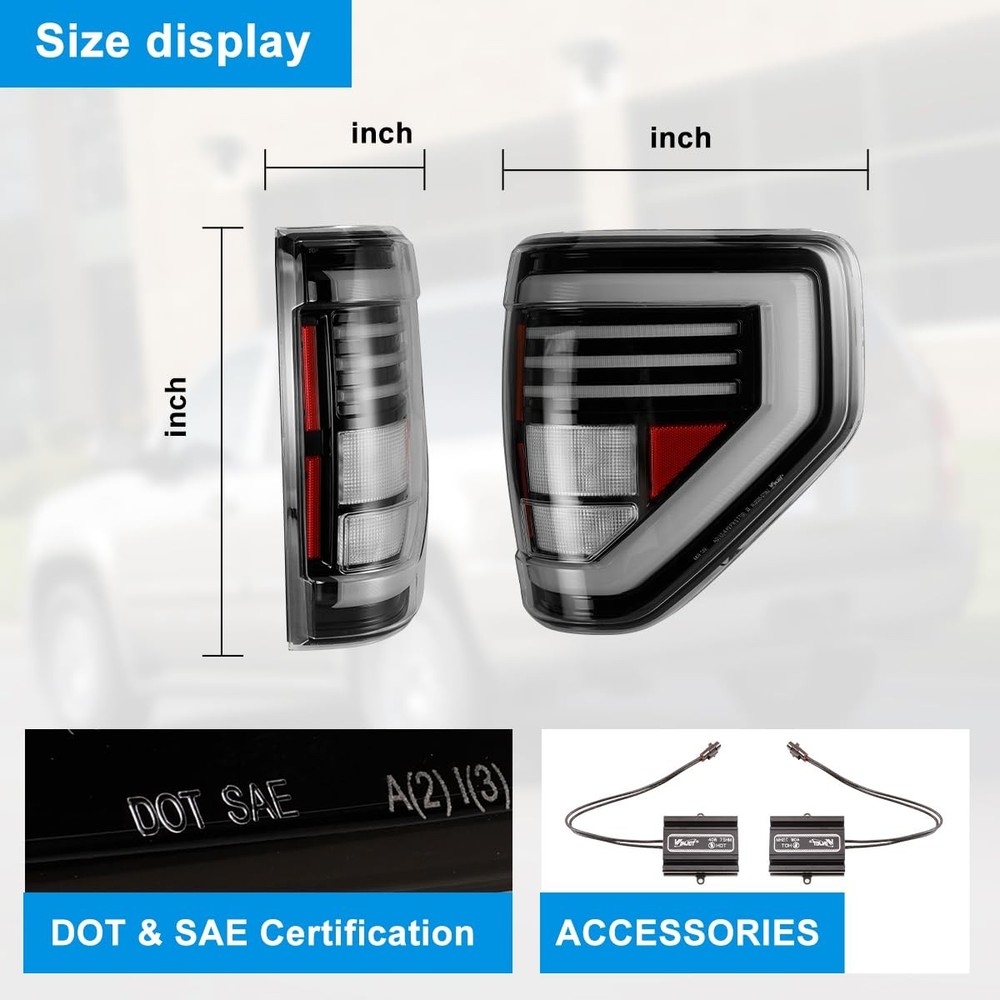 Sequential Tail Lights for Ford F-150 2009-2014 Styleside