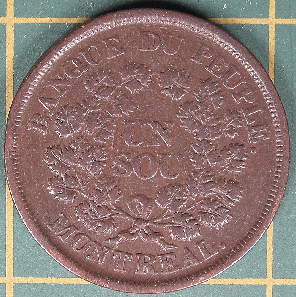 c.1838 Lower Canada Un Sou Token LC-5A5