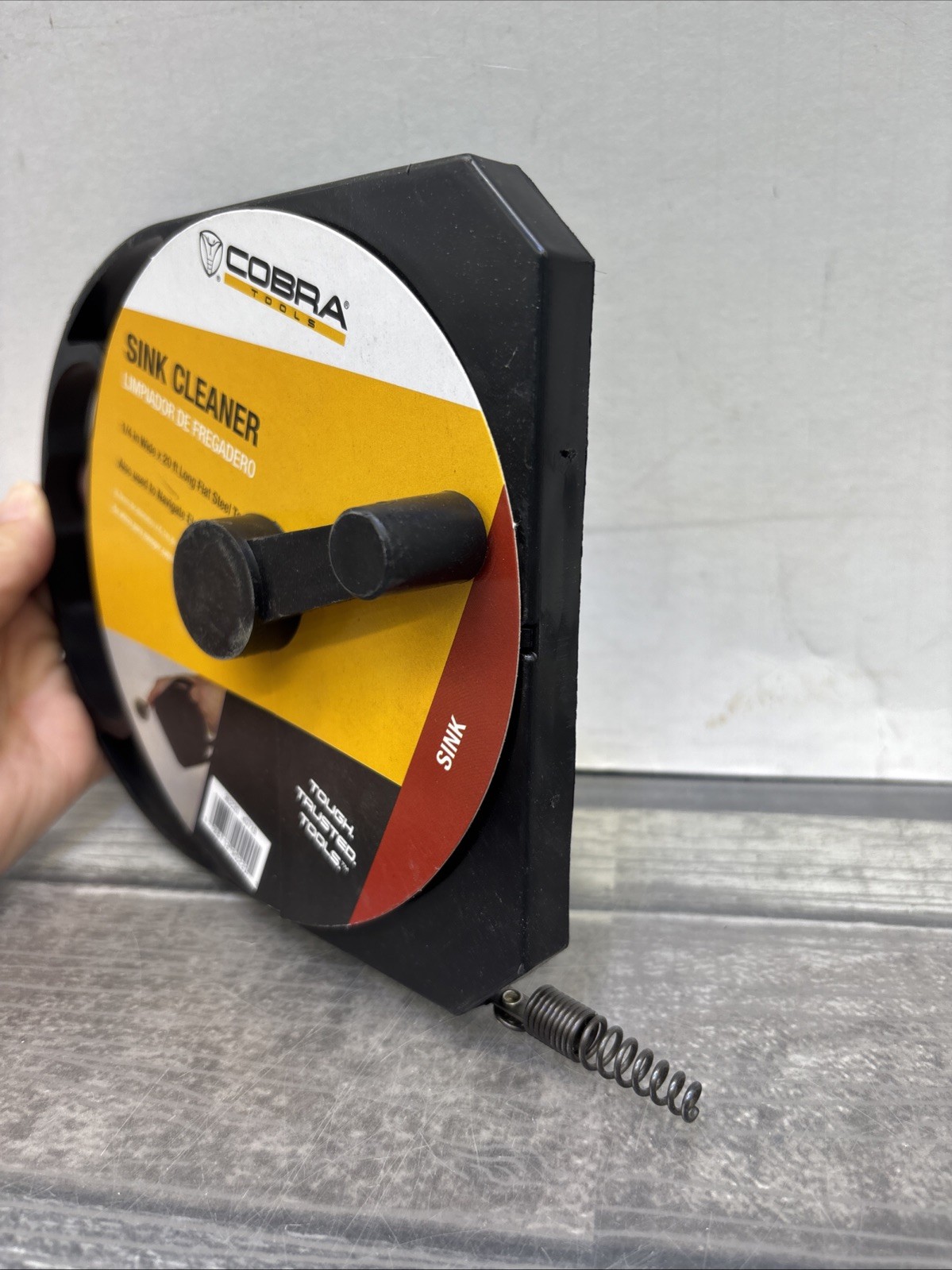 Cobra Tools, Sink Cleaner 20' L x 1/4" W Flat Steel Tape Sewer Rod Snake {35}