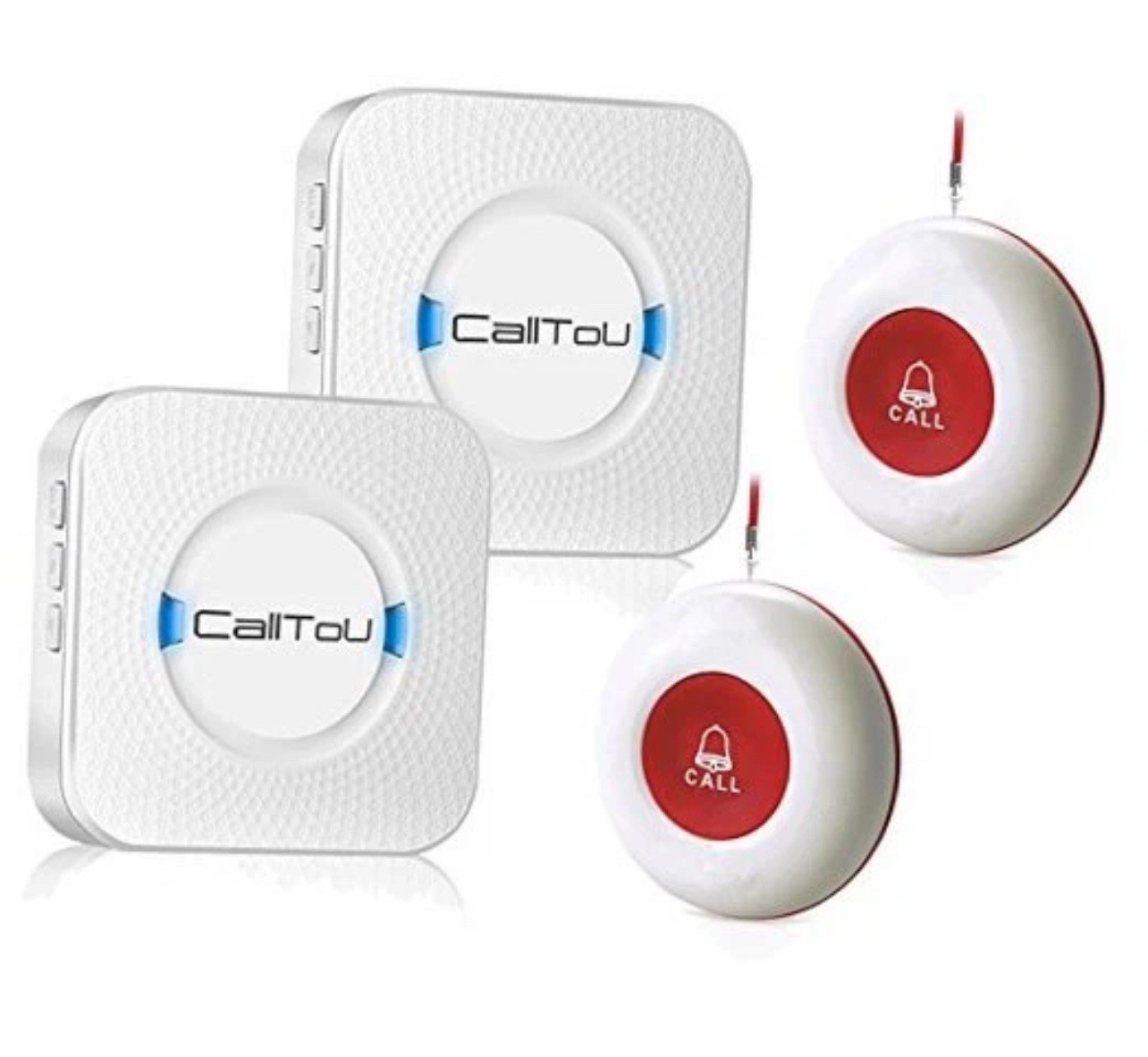 Call To U-2 Wireless Caregiver Pager System-with 2 SOS Buttons and 2 Receivers