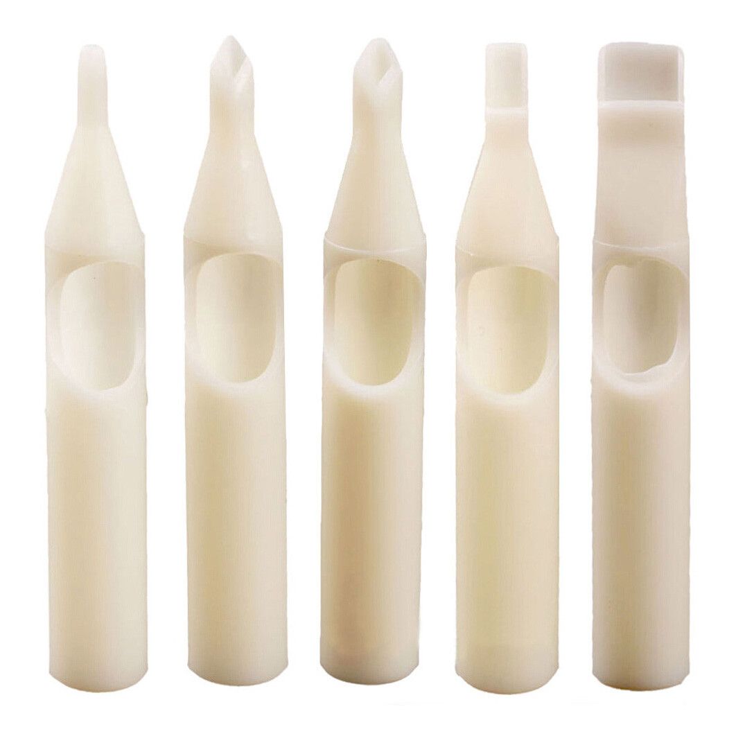 50 Tattoo Sterile Disposable Nozzle Tube Tip needle gun machine Supply RT DT FT