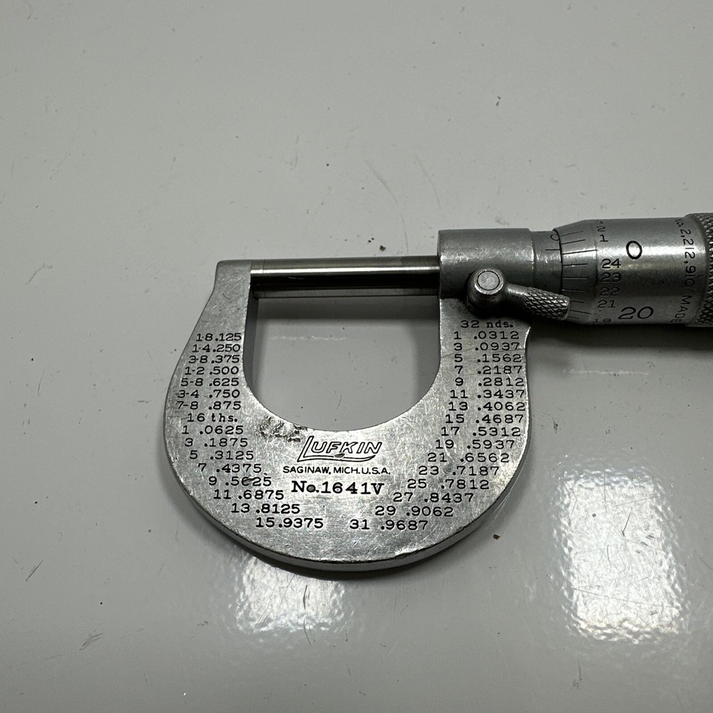 Lufkin CT1661V Micrometer 0-1" USA