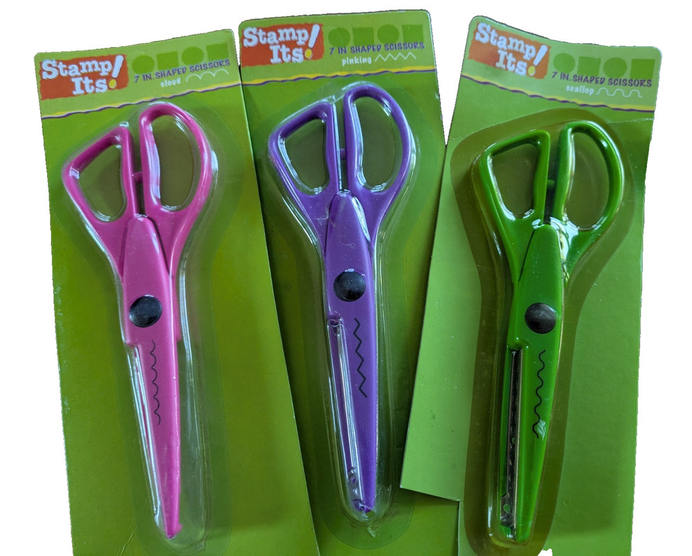 3 Craft Scissors Pinking, Scalloping, Cloud for Scrapbooking/StampinUp/CreativeM