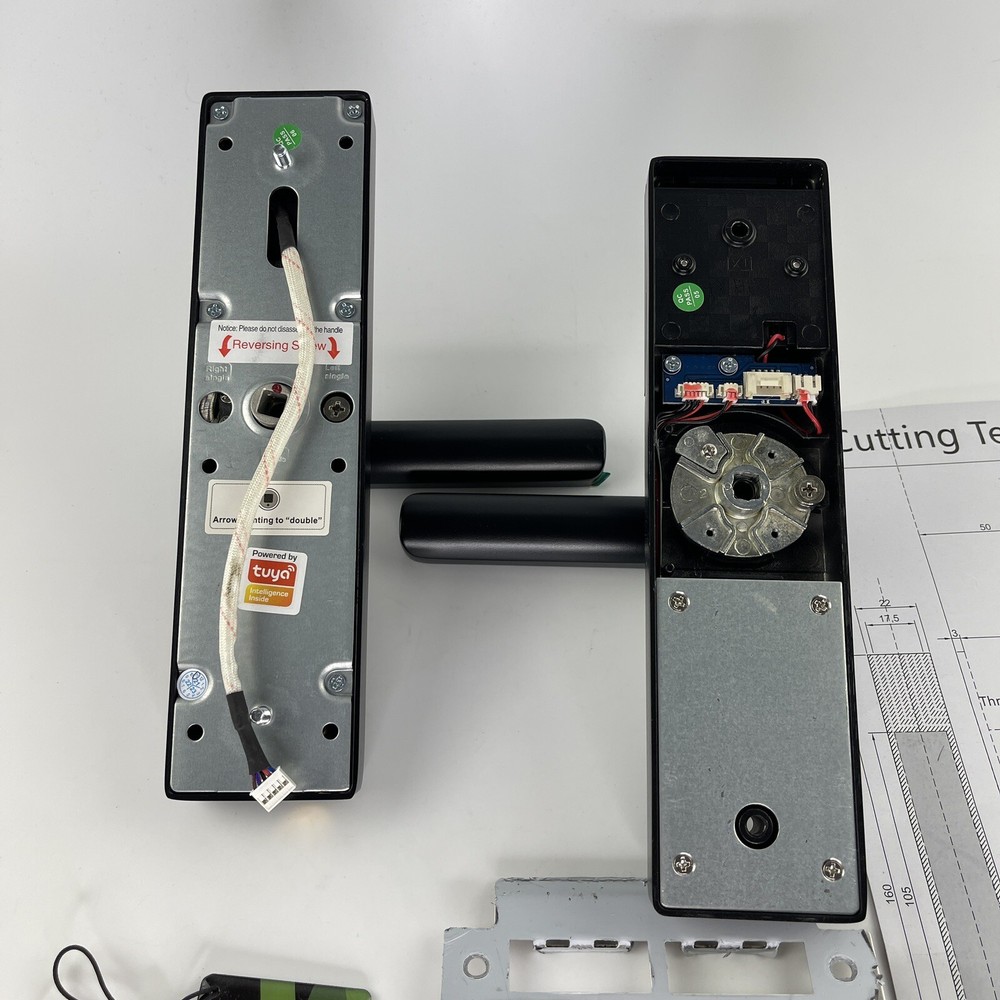 TECHLOCK X8 BLACK - Biometric/Combination/Key Lock w/ Lever