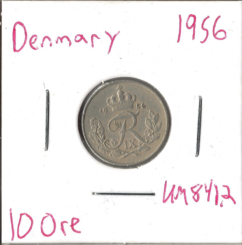 Coin Denmark 10 Øre 1956 KM841.2