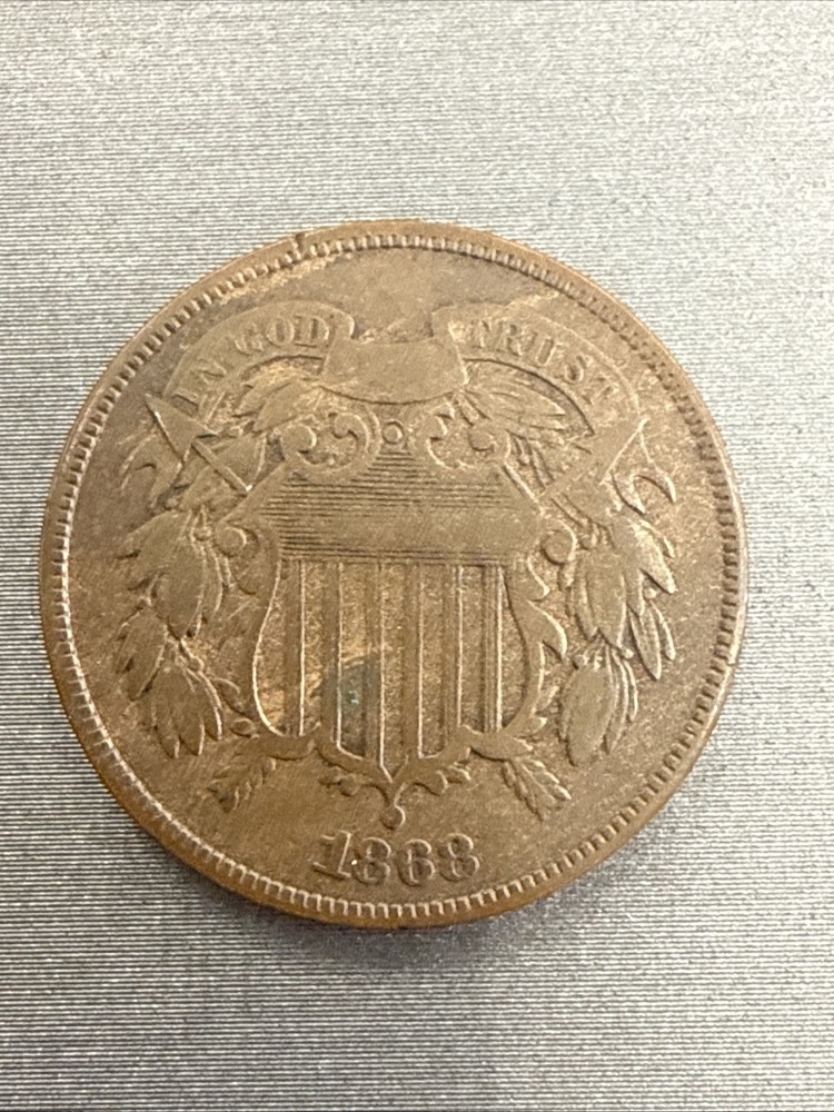 1868 TWO CENT PIECE 2¢