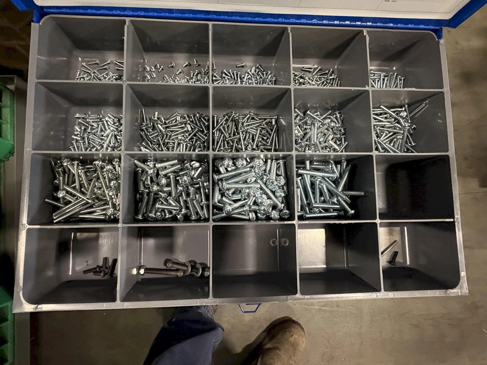 Fastenal 12 Drawer Parts Cabinet w/ Removable Drawers and Content