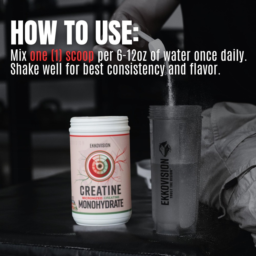 Ekkovision Creatine Monohydrate Powder, Micronized, Cherry Limeade, Pre Worko...