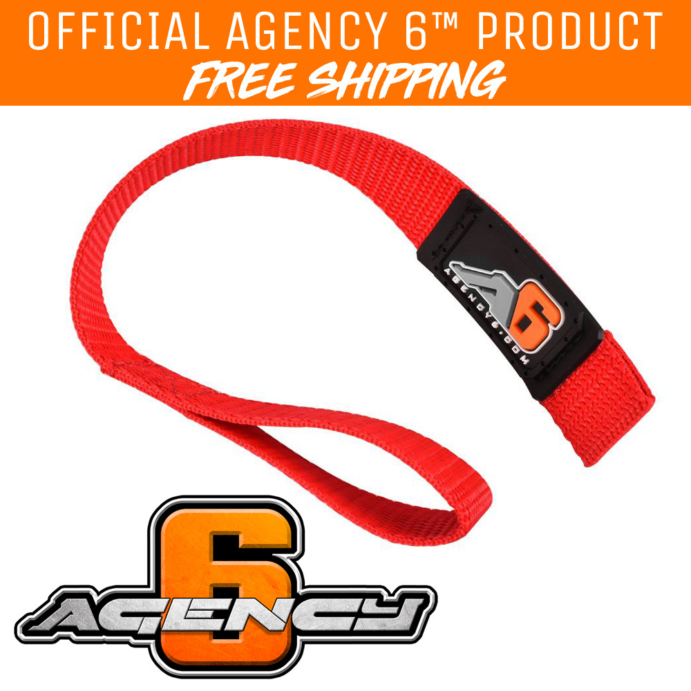 Agency 6 Heavy Duty Hook / Winch Pull Strap - 1" Wide 7 colors to choose from!