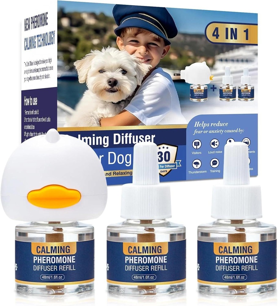 Dog Pheromone Calming Diffuser 4 in 1 Appeasing Pet Pheromones Diffuser to Calm