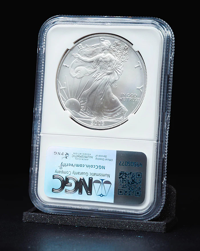 2003 Silver Eagle | Mint Error MS69 Reverse Struck Thru