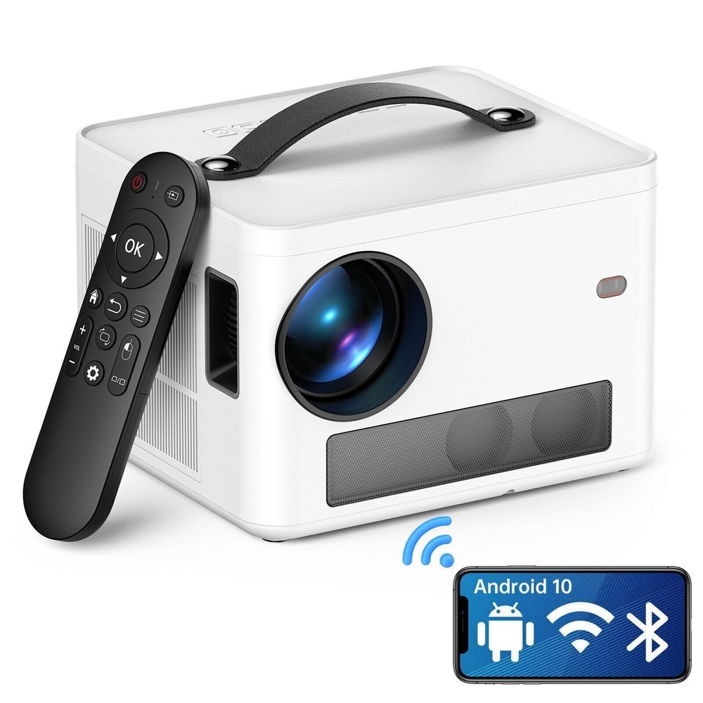 Native 1080P Smart Projector WiFi Bluetooth 4K Home Theater For Android iPhone
