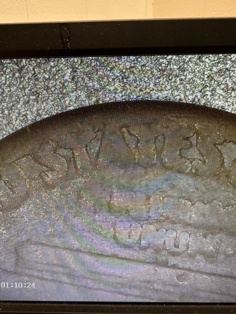 1969 D Penny Planchet Error Doubling In One Cent Error On Date Struck On Grease