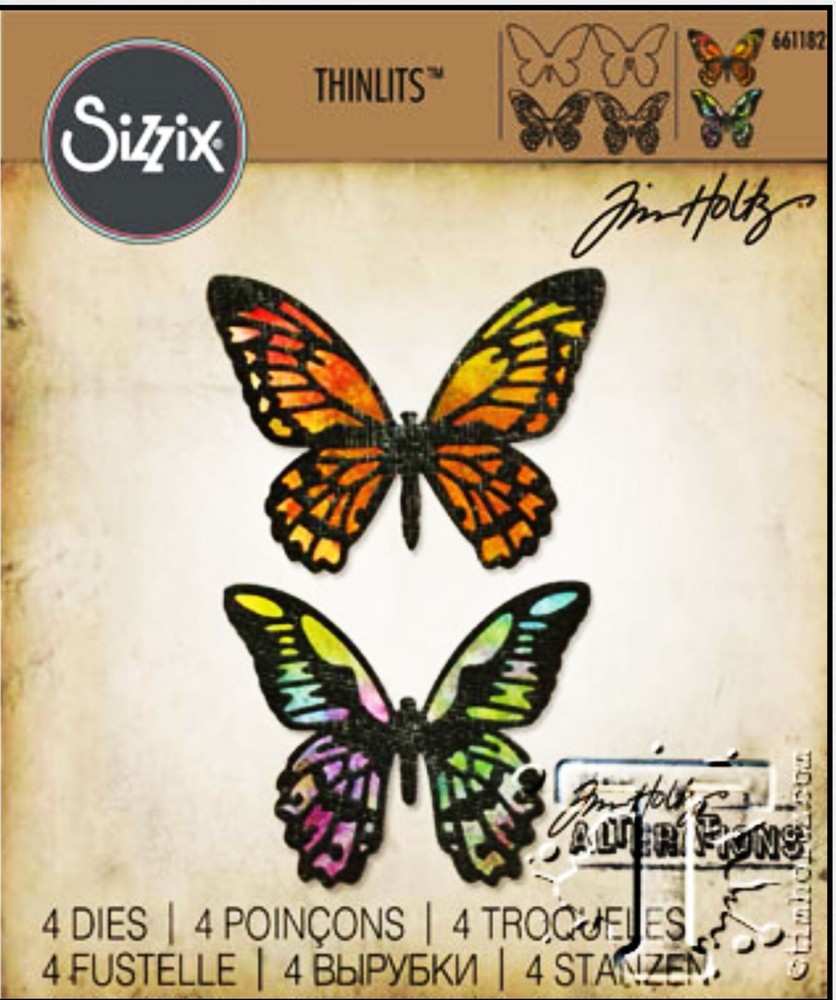 Sizzix Thinlits Detailed Butterflies set #661182 Retail $22.99 by Tim Holtz
