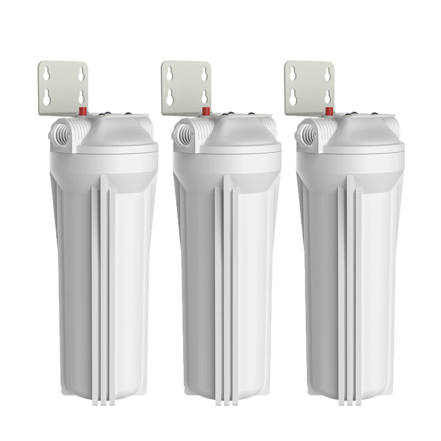 SimPure 3 Pack 10 Inch Whole House Water Filter Housing for 10" x 2.5" Filters