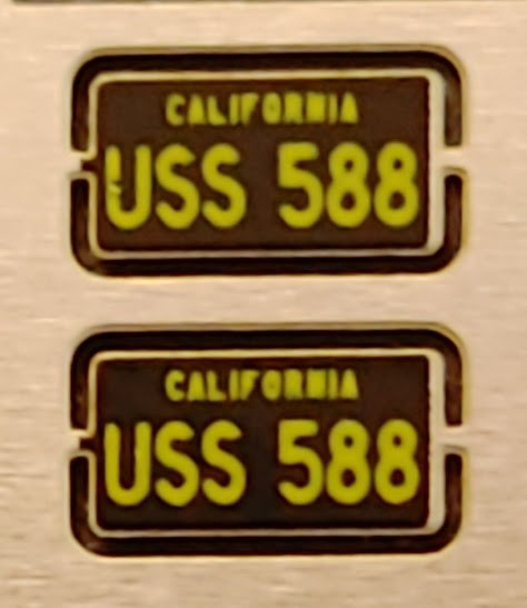 1/64 Metal California License Plates