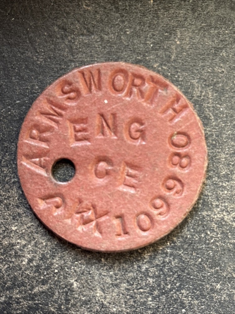 Armsworth Royal Engineers WW2 British Army Dog Tag Identity Disc