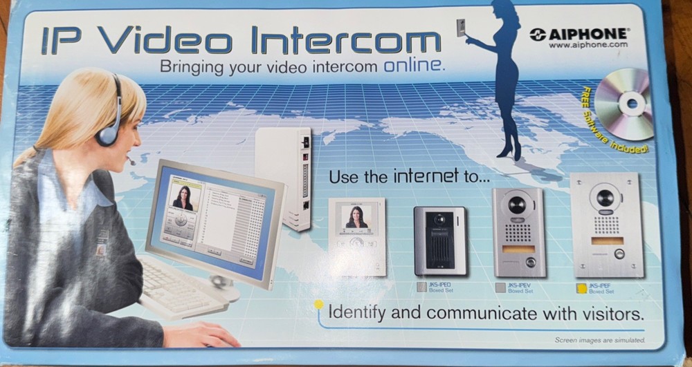 Intercom Video PC record ethernet Aiphone Home Remote Door gate access expandabl