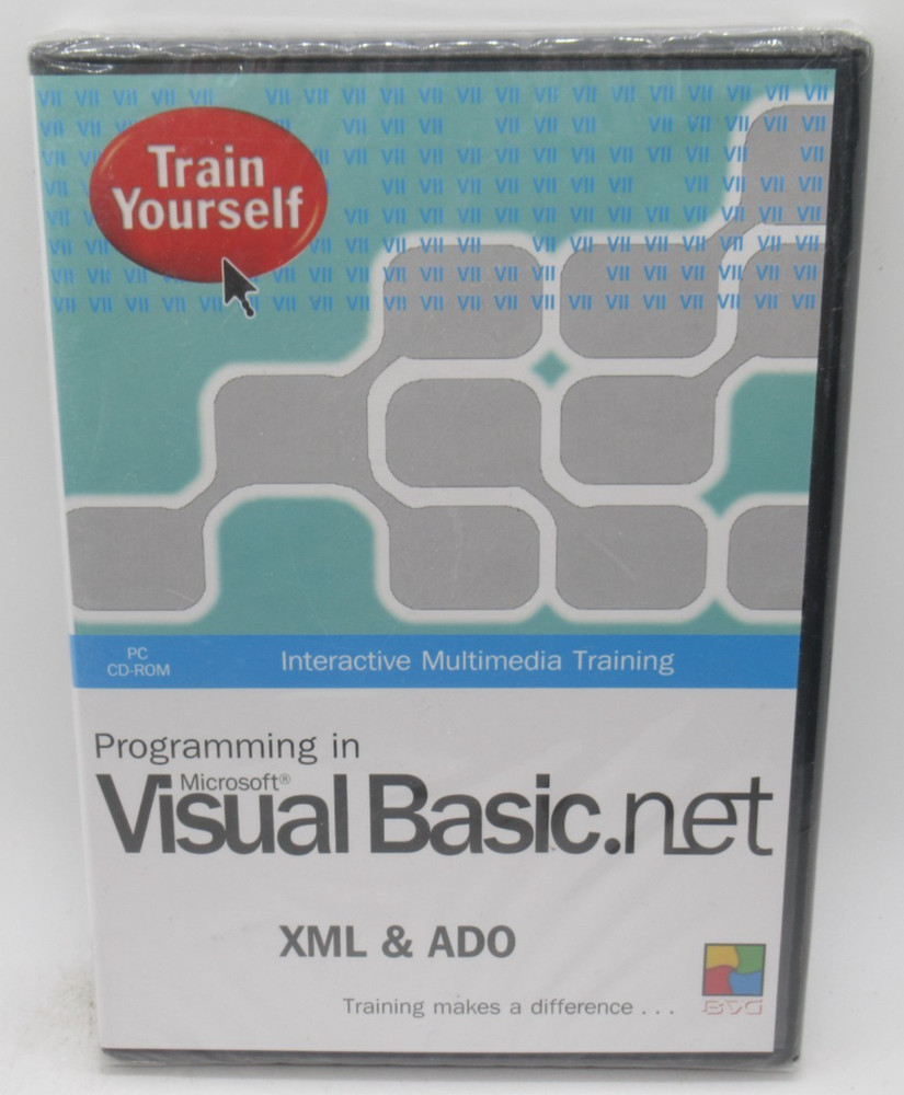 PROGRAMMING MICROSOFT VISUAL BASIC.NET XML & ADO INTERACTIVE TRAINING PC CD-ROM