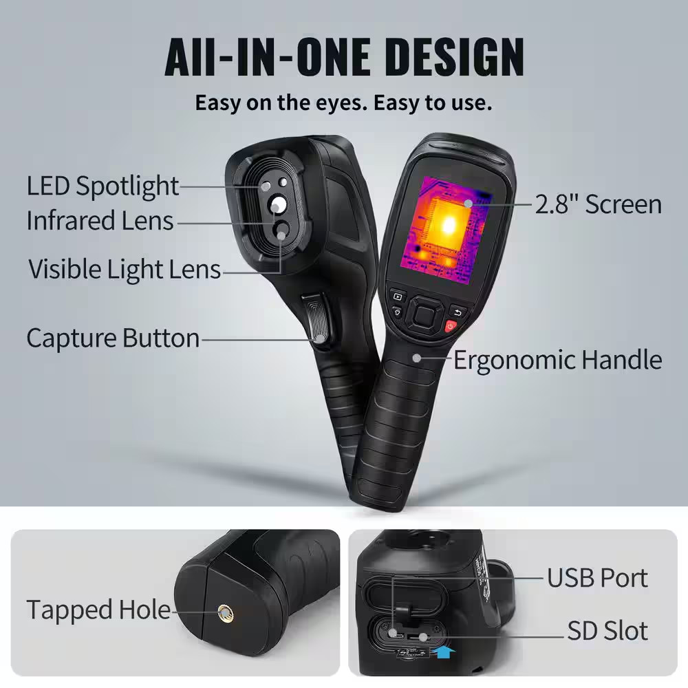 Thermal Imaging Camera 240X180 IR Resolution Digital with 2MP Visual Camera Refr