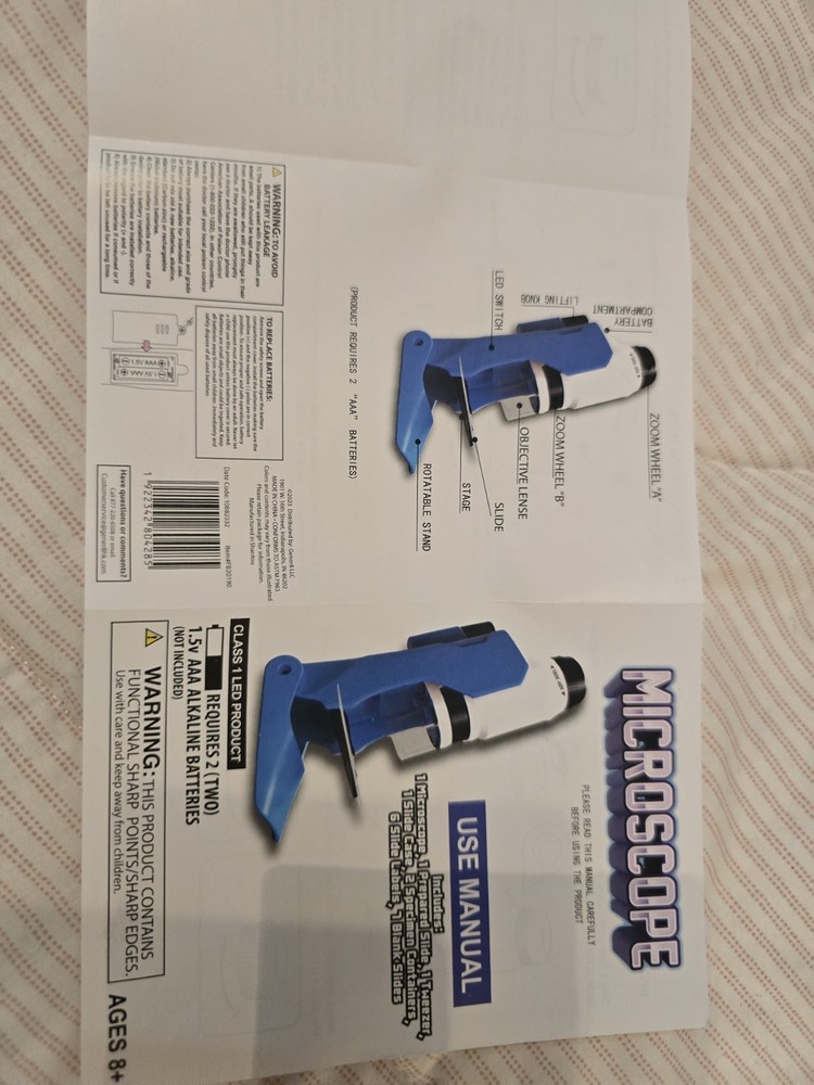 Childs Portable Microscope Kit New