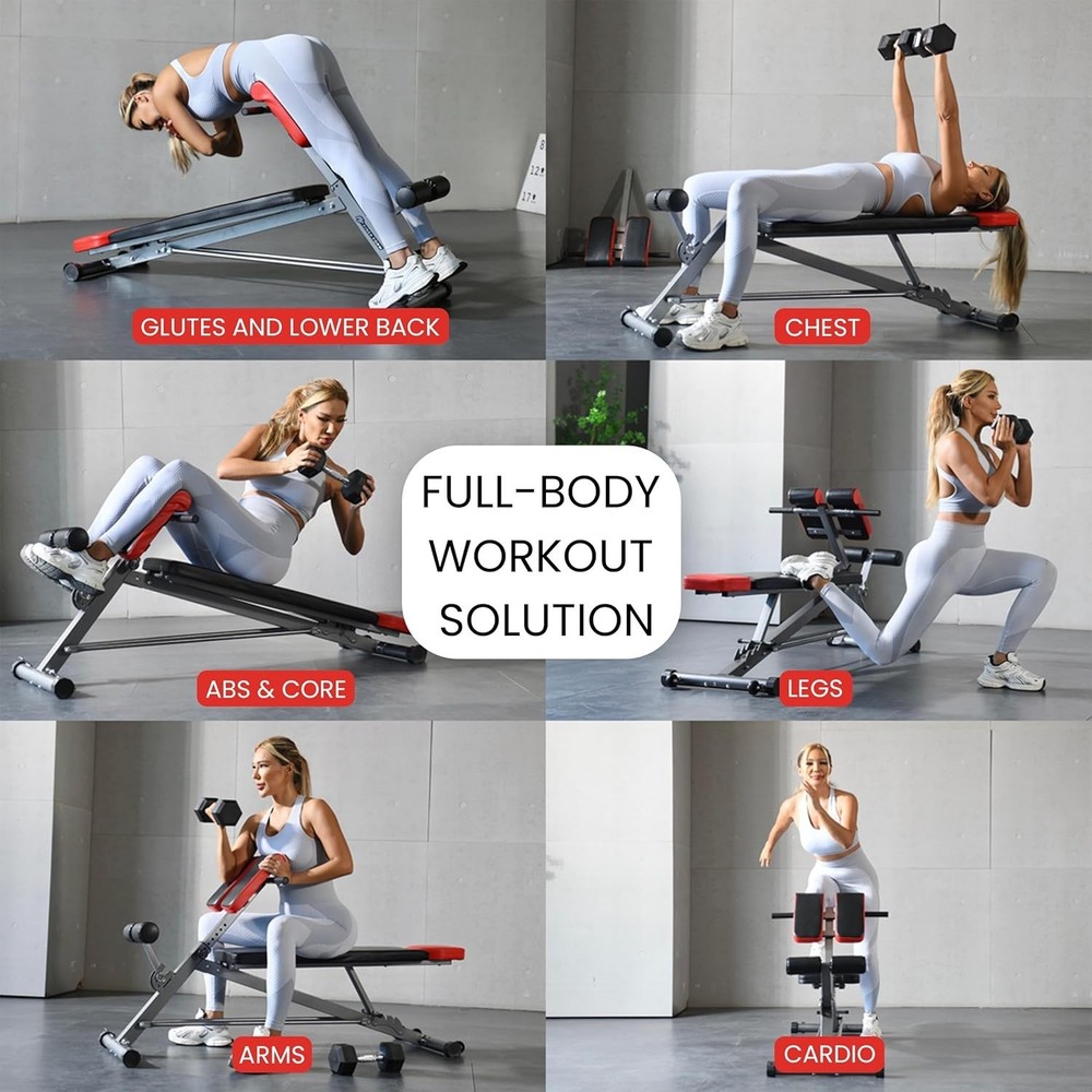 Multi-Functional Weight Bench for Full All-in-One Body Workout – Adjustable Work