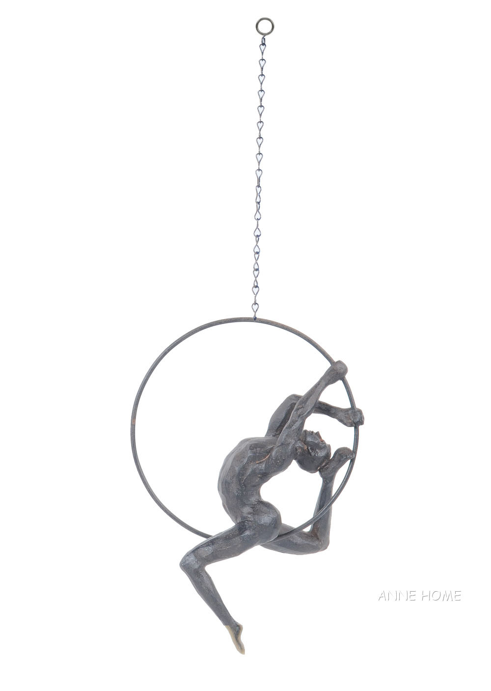 Nude Male Athlete Figure Sculpture Figurine Gymnast Kinetic Art Hanging Decor