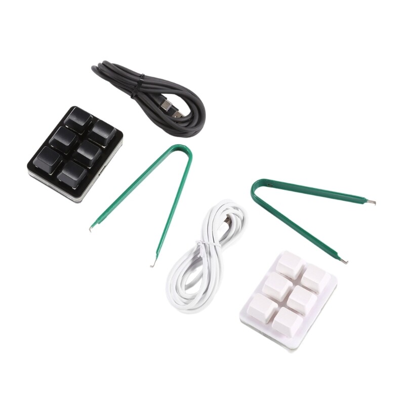 6Keys Programmable Keypad, Mechanical Keyboard for Macros and LED Lighting
