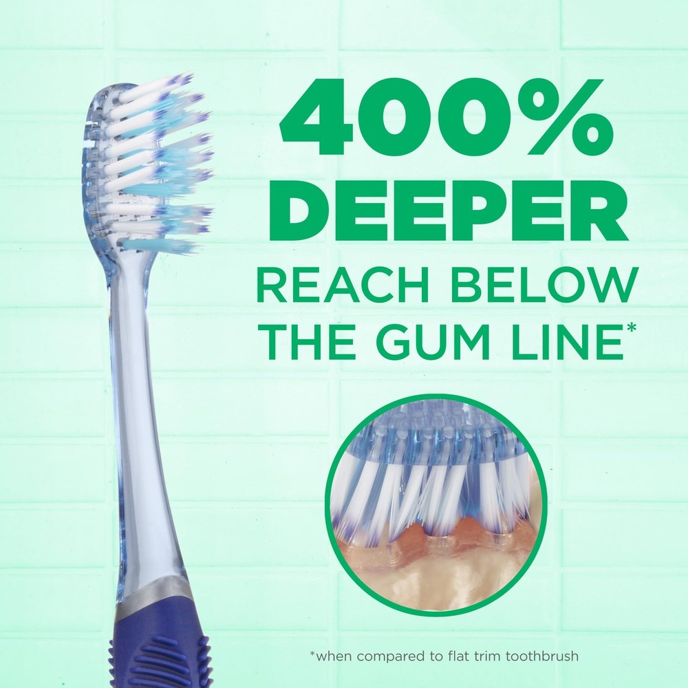 Deep Clean Toothbrush, Compact Soft, 3 Pack, Extra Fine Bristles for Sensitive T